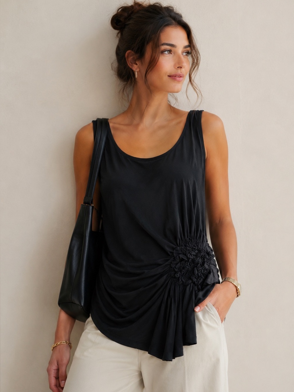 NWT Peruvian Connection Black Bunting Tank Size Medium